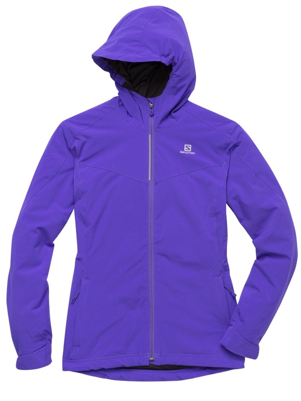 Salomon Women's Purple Hooded Ski Softshell Jacket